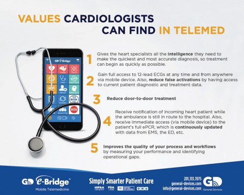 Cardiologist value in telehealth
https://general-devices.com/cardiologist -
Cardiologists specialize in treating heart disease and ailments. As cardiac problems can be fatal, much of their success comes from their quick and accurate diagnosis. “Time is tissue” with heart attacks. The longer it takes to start treatment, the more brain tissue the patient risks damaging.
12-Lead, ECG, Heart