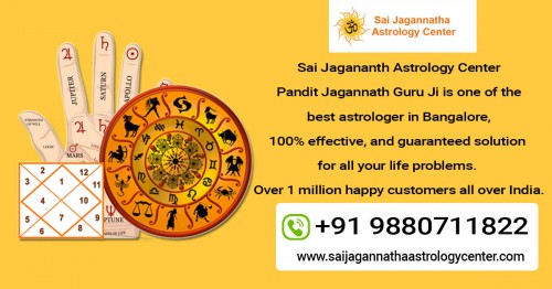 Meet Astrologer Pandit Jagannath Guruji to resolve all type of issues in relationships, family and business. Get Accurate Prediction & Solution. 100% Guaranteed Results. Powerful Astrologer. 10 lac Satisfied Clients.

Pandit Jagannath Guruji  is the top Astrologer in Bangalore. Contact to get solution for late marriage. Guruji uses his astrological skills and services to get people out of the problem.
https://saijagannathaastrologycenter.com/
