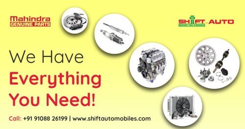 Shiftautomobiles are the suitable place for purchasing the Mahindra Genuine Spare Parts for cars, buses, and trucks, it’s one of the leading online Mahindra Spare Parts Official e-stores in Bangalore. Guaranteed, durability of the spare parts with free shipping. And also for Chevrolet Authorized Part Distributor, Toyota Genuine Parts Distributor, Mahindra Genuine Parts Retail.

Mahindra Truck Parts were get at in negotiable rate in the Shiftautomobiles with the comparison to market price they may also have a best quality of the oils and fluids for all types of vehicles.

Visit Us: http://shiftautomobiles.com/

Contact Number: +91 9108826199