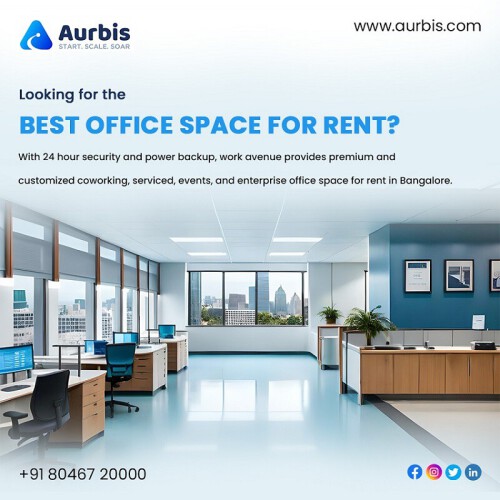 Are You Looking office space for Aurbis?

With 24 hour security and power backup, work avenue provides premium and customized coworking, serviced, events, 
and enterprise office space for rent in Bangalore.

Please feel free to contact us:

📱 +91 8046720000

🌐 https://aurbis.com/