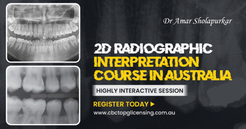 Dr Amar Sholapurkar offers interactive 2D dental radiographic interpretation courses in Australia. Learn from the expert. Register today!!

https://www.cbctopglicensing.com.au/tips-for-interpreting-and-diagnosing-everyday-problems-from-dental-radiographs.html