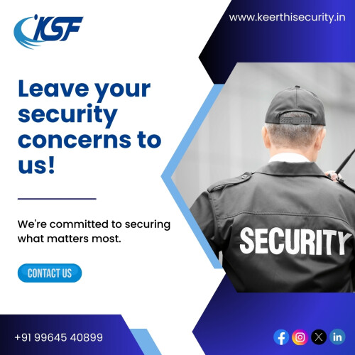 Tired of searching for top security services in Bangalore? Hereafter, no need to search more!
Keerthi Security Services leads the industry by providing high-quality security solutions.

Call for More Details: +91 9964540899

Visit our website: https://www.keerthisecurity.in/